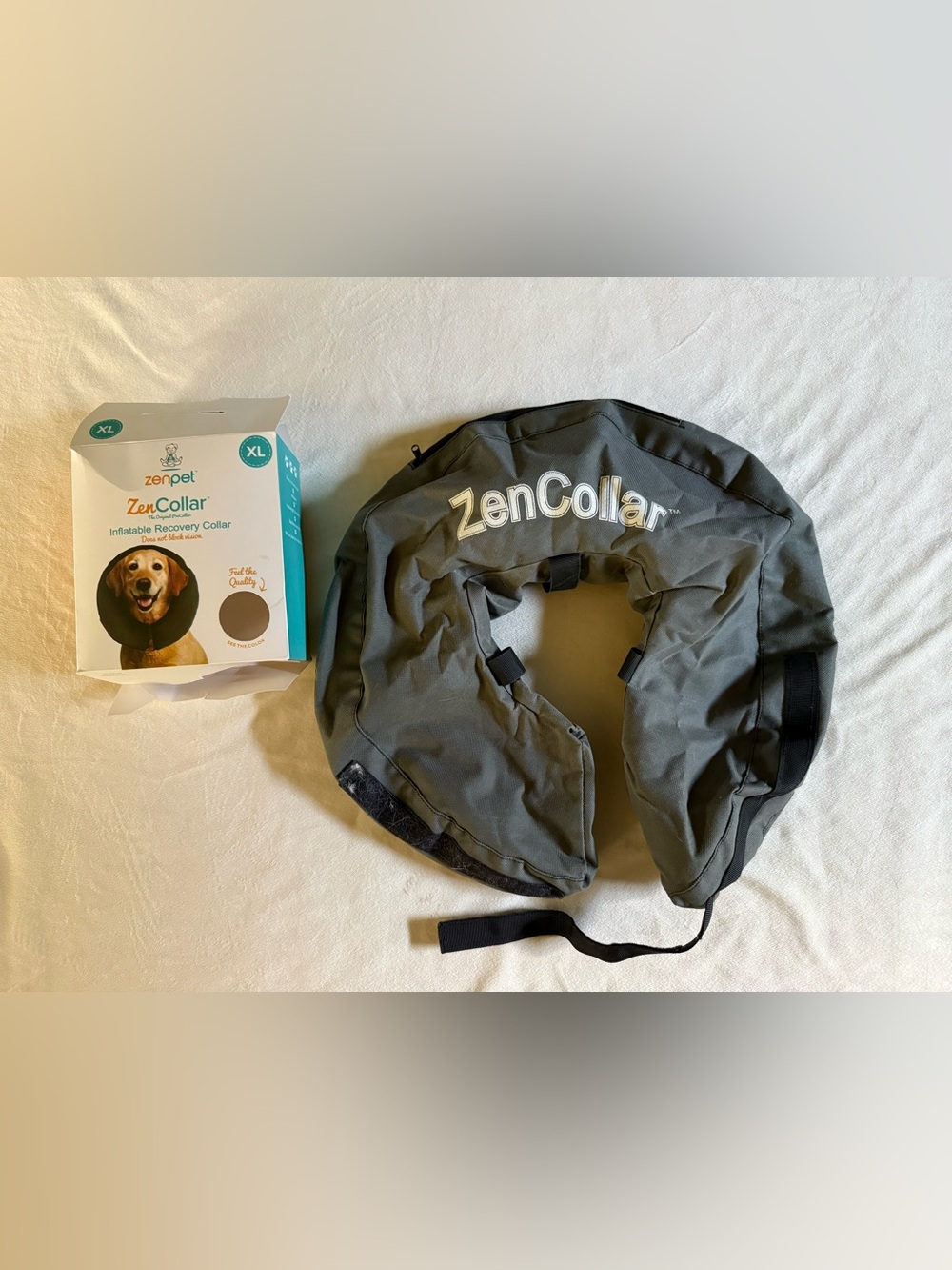 Inflatable Dog Recovery Collar / e-collar in Gray XL